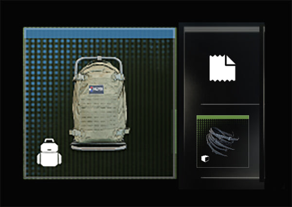 The Medium Backpack recipe in the 3D Printer