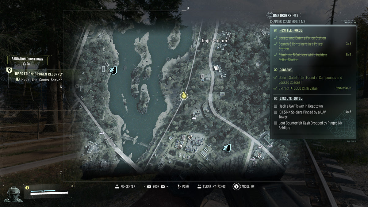 The Tac-Map with its grid, markers and the Orders list