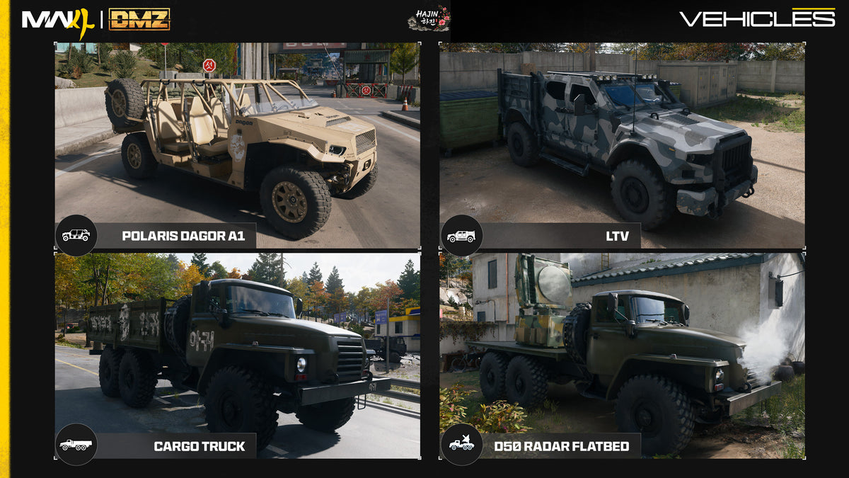 The Polaris Dagor A1, LTV, Cargo Truck and D50 Radar Flatbed