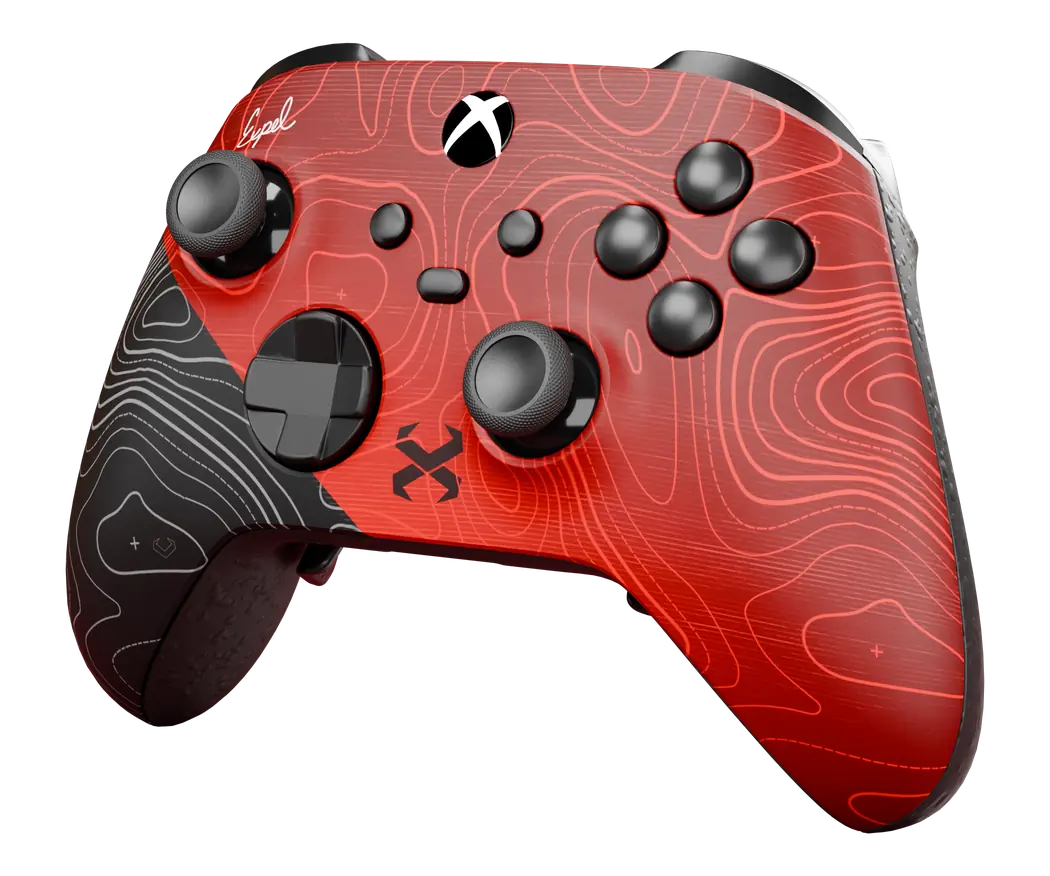 The Xbox Pro+ from a three-quarter angle