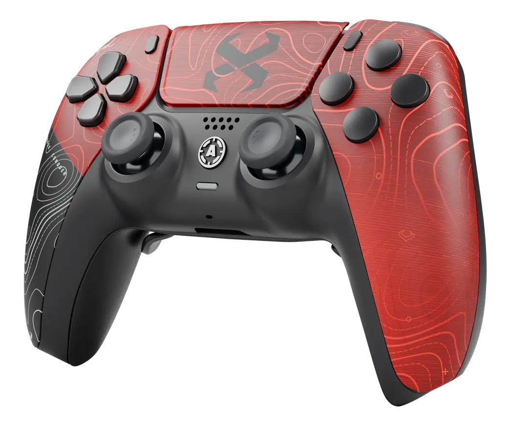 The Expel Pro+ for PS5 at a three-quarter angle