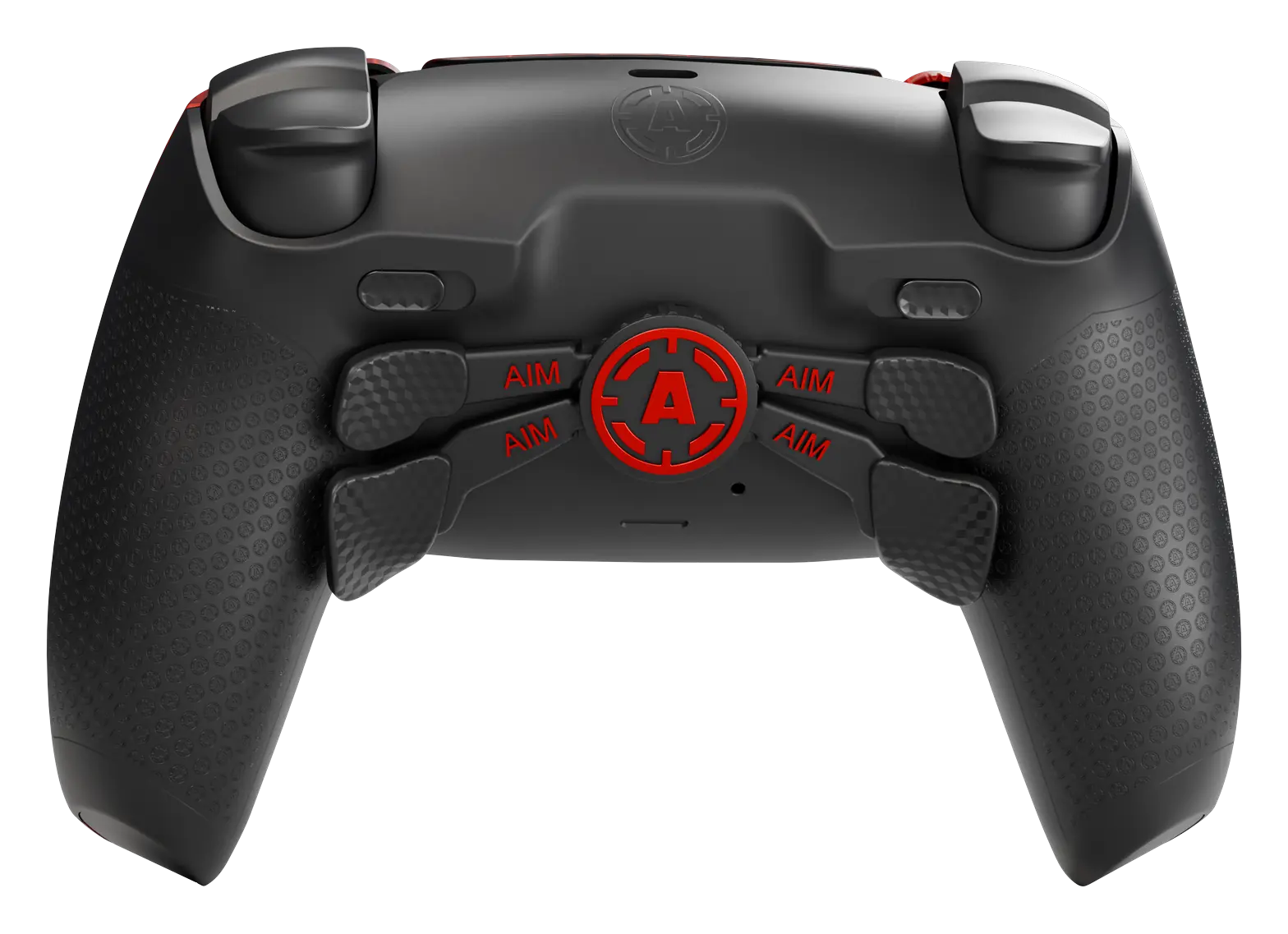 Back of the PS5-style Pro+ with its four paddles numbered 1 to 4